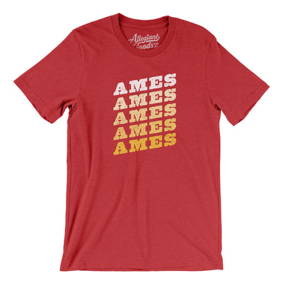 Ames Vintage Repeat Men/Unisex T-Shirt-Heather Red-Allegiant Goods Co. Vintage Sports Apparel