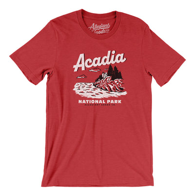 Acadia National Park Men/Unisex T-Shirt-Heather Red-Allegiant Goods Co. Vintage Sports Apparel