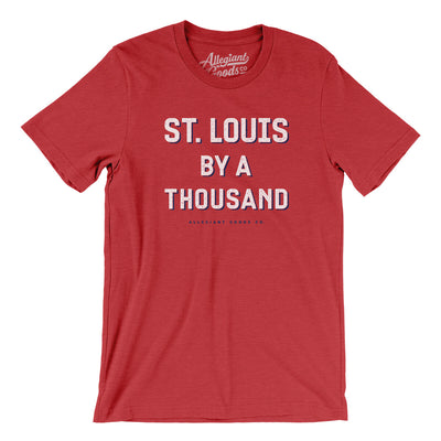 St Louis By A Thousand Men/Unisex T-Shirt-Heather Red-Allegiant Goods Co. Vintage Sports Apparel
