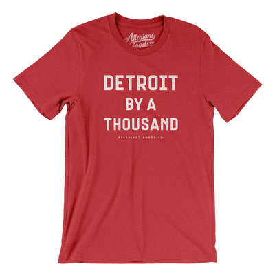 Detroit By A Thousand Men/Unisex T-Shirt-Heather Red-Allegiant Goods Co. Vintage Sports Apparel