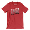 Lincoln Vintage Repeat Men/Unisex T-Shirt-Heather Red-Allegiant Goods Co. Vintage Sports Apparel