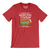Kansas City Municipal Stadium Men/Unisex T-Shirt-Heather Red-Allegiant Goods Co. Vintage Sports Apparel