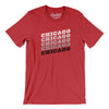 Chicago Vintage Repeat Men/Unisex T-Shirt-Heather Red-Allegiant Goods Co. Vintage Sports Apparel