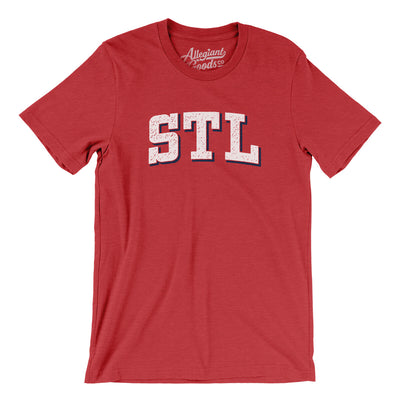 Stl Varsity Men/Unisex T-Shirt-Heather Red-Allegiant Goods Co. Vintage Sports Apparel