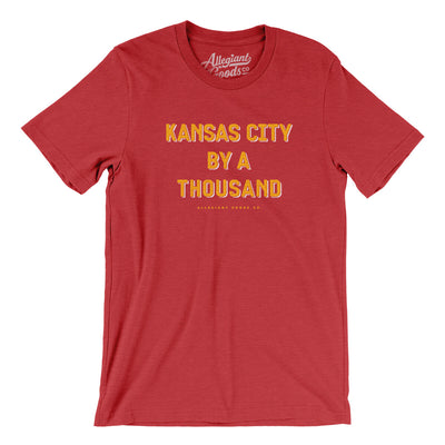 Kansas City By A Thousand Men/Unisex T-Shirt-Heather Red-Allegiant Goods Co. Vintage Sports Apparel