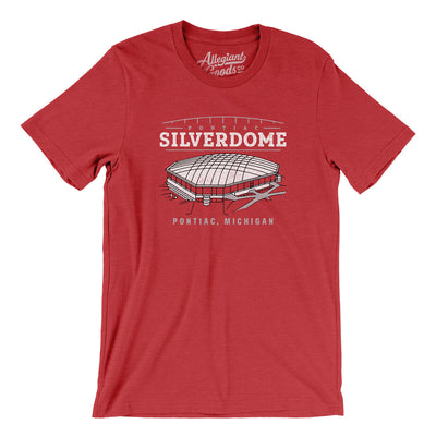 Pontiac Silverdome Men/Unisex T-Shirt-Heather Red-Allegiant Goods Co. Vintage Sports Apparel