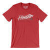 Houston Retro Men/Unisex T-Shirt-Heather Red-Allegiant Goods Co. Vintage Sports Apparel