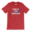Circle The Wagons Men/Unisex T-Shirt-Heather Red-Allegiant Goods Co. Vintage Sports Apparel