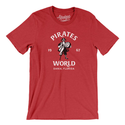 Pirates World Amusement Park Men/Unisex T-Shirt-Heather Red-Allegiant Goods Co. Vintage Sports Apparel