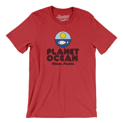 Planet Ocean Museum Men/Unisex T-Shirt-Heather Red-Allegiant Goods Co. Vintage Sports Apparel