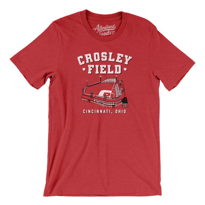 Cincinnati Crosley Field Men/Unisex T-Shirt-Heather Red-Allegiant Goods Co. Vintage Sports Apparel