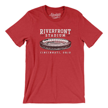 Riverfront Stadium Cincinnati Men/Unisex T-Shirt-Allegiant Goods Co. Vintage Sports Apparel