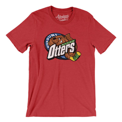 Missouri River Otters Men/Unisex T-Shirt-Heather Red-Allegiant Goods Co. Vintage Sports Apparel