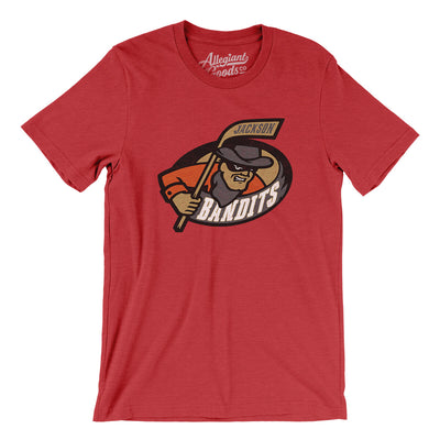 Jackson Bandits Men/Unisex T-Shirt-Heather Red-Allegiant Goods Co. Vintage Sports Apparel