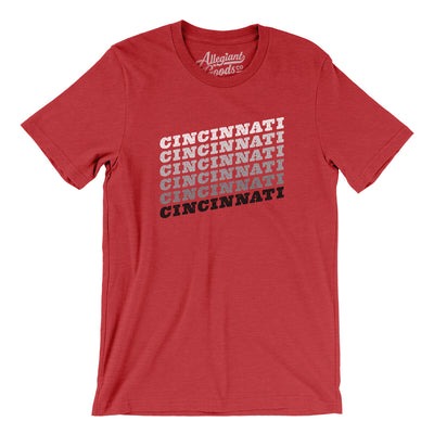 Cincinnati Vintage Repeat Men/Unisex T-Shirt-Heather Red-Allegiant Goods Co. Vintage Sports Apparel
