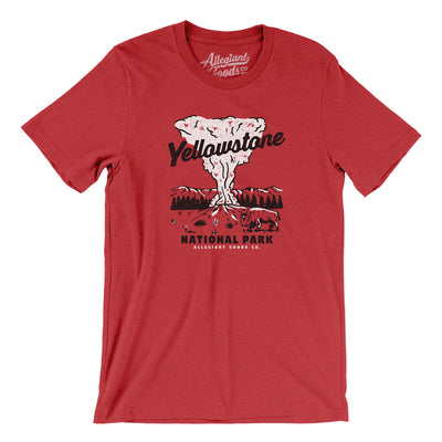 Yellowstone National Park Old Faithful Men/Unisex T-Shirt-Heather Red-Allegiant Goods Co. Vintage Sports Apparel