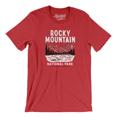 Rocky Mountains National Park Men/Unisex T-Shirt-Heather Red-Allegiant Goods Co. Vintage Sports Apparel