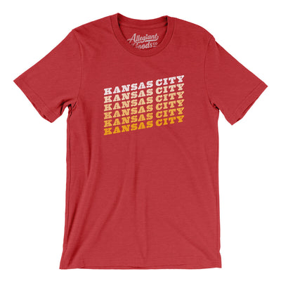 Kansas City Vintage Repeat Men/Unisex T-Shirt-Heather Red-Allegiant Goods Co. Vintage Sports Apparel