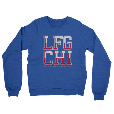 Lfg Chi Midweight French Terry Crewneck Sweatshirt-Heather Royal-Allegiant Goods Co. Vintage Sports Apparel