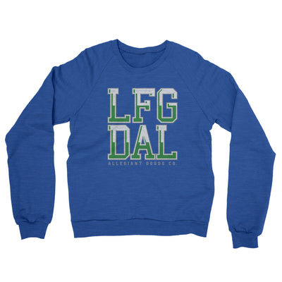 Lfg Dal Midweight French Terry Crewneck Sweatshirt-Heather Royal-Allegiant Goods Co. Vintage Sports Apparel