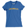 Los Angeles Varsity Women's T-Shirt-Heather True Royal-Allegiant Goods Co. Vintage Sports Apparel