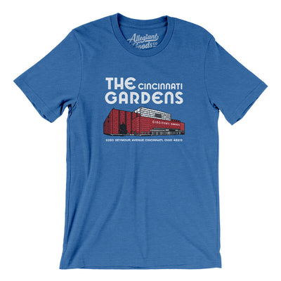 Cincinnati Gardens Arena Men/Unisex T-Shirt-Heather True Royal-Allegiant Goods Co. Vintage Sports Apparel