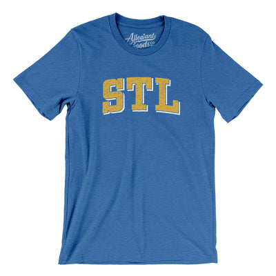 Stl Varsity Men/Unisex T-Shirt-Heather True Royal-Allegiant Goods Co. Vintage Sports Apparel