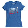 Buffalo Vintage Repeat Women's T-Shirt-Heather True Royal-Allegiant Goods Co. Vintage Sports Apparel