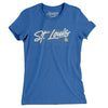 St. Louis Retro Women's T-Shirt-Heather True Royal-Allegiant Goods Co. Vintage Sports Apparel