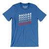 Dallas Vintage Repeat Men/Unisex T-Shirt-Heather True Royal-Allegiant Goods Co. Vintage Sports Apparel