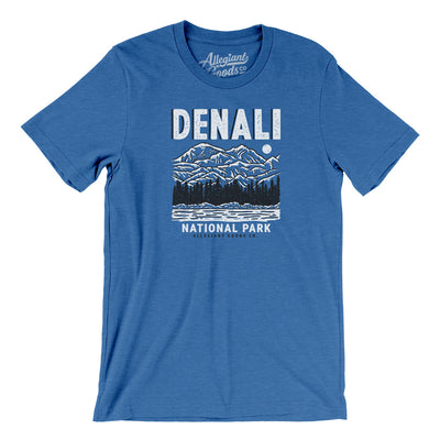 Denali National Park Men/Unisex T-Shirt-Heather True Royal-Allegiant Goods Co. Vintage Sports Apparel