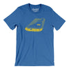 Erie Blades Men/Unisex T-Shirt-Heather True Royal-Allegiant Goods Co. Vintage Sports Apparel