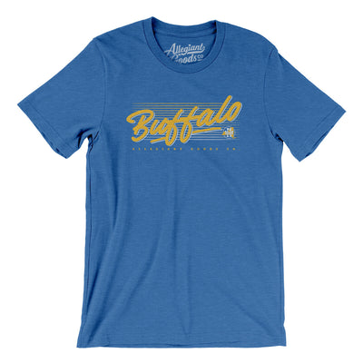Buffalo Retro Men/Unisex T-Shirt-Heather True Royal-Allegiant Goods Co. Vintage Sports Apparel