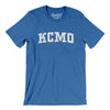 Kcmo Varsity Men/Unisex T-Shirt-Heather True Royal-Allegiant Goods Co. Vintage Sports Apparel