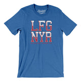 Lfg Nyr Men/Unisex T-Shirt-Heather True Royal-Allegiant Goods Co. Vintage Sports Apparel