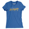 Los Angeles Retro Women's T-Shirt-Heather True Royal-Allegiant Goods Co. Vintage Sports Apparel
