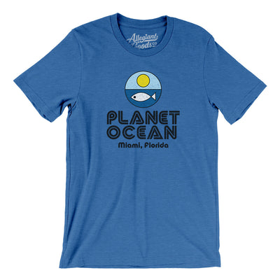 Planet Ocean Museum Men/Unisex T-Shirt-Heather True Royal-Allegiant Goods Co. Vintage Sports Apparel