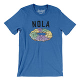New Orleans King Cake Men/Unisex T-Shirt-Heather True Royal-Allegiant Goods Co. Vintage Sports Apparel
