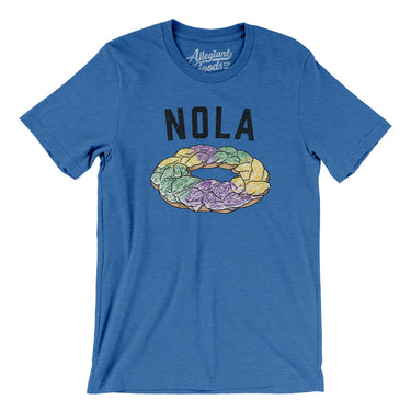 New Orleans King Cake Men/Unisex T-Shirt-Heather True Royal-Allegiant Goods Co. Vintage Sports Apparel