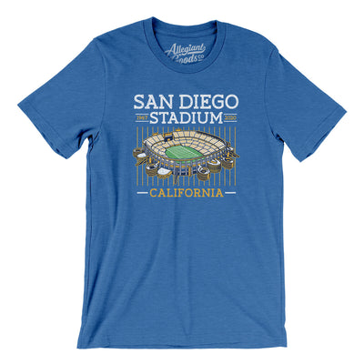 San Diego Stadium Men/Unisex T-Shirt-Heather True Royal-Allegiant Goods Co. Vintage Sports Apparel