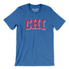 Chi Varsity Men/Unisex T-Shirt-Heather True Royal-Allegiant Goods Co. Vintage Sports Apparel