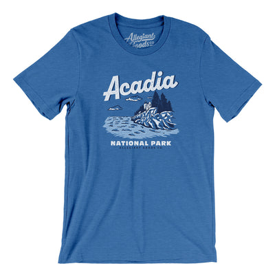 Acadia National Park Men/Unisex T-Shirt-Heather True Royal-Allegiant Goods Co. Vintage Sports Apparel