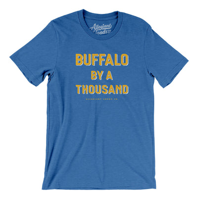 Buffalo Hockey By A Thousand Men/Unisex T-Shirt-Heather True Royal-Allegiant Goods Co. Vintage Sports Apparel