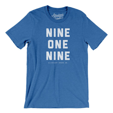 Raliegh 919 Men/Unisex T-Shirt-Heather True Royal-Allegiant Goods Co. Vintage Sports Apparel