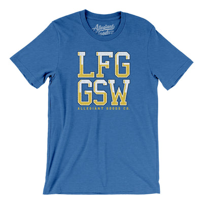 Lfg Gsw Men/Unisex T-Shirt-Heather True Royal-Allegiant Goods Co. Vintage Sports Apparel
