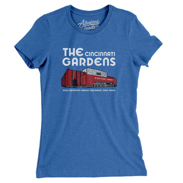 Cincinnati Gardens Arena Women's T-Shirt-Allegiant Goods Co. Vintage Sports Apparel
