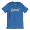 Detroit Overprint Men/Unisex T-Shirt-Heather True Royal-Allegiant Goods Co. Vintage Sports Apparel