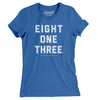 Tampa 813 Women's T-Shirt-Heather True Royal-Allegiant Goods Co. Vintage Sports Apparel