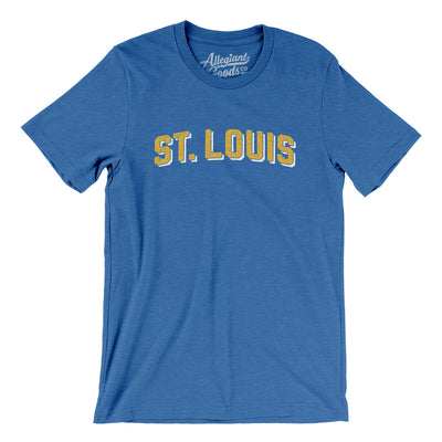 St Louis Varsity Men/Unisex T-Shirt-Heather True Royal-Allegiant Goods Co. Vintage Sports Apparel