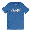 Chicago Retro Men/Unisex T-Shirt-Heather True Royal-Allegiant Goods Co. Vintage Sports Apparel